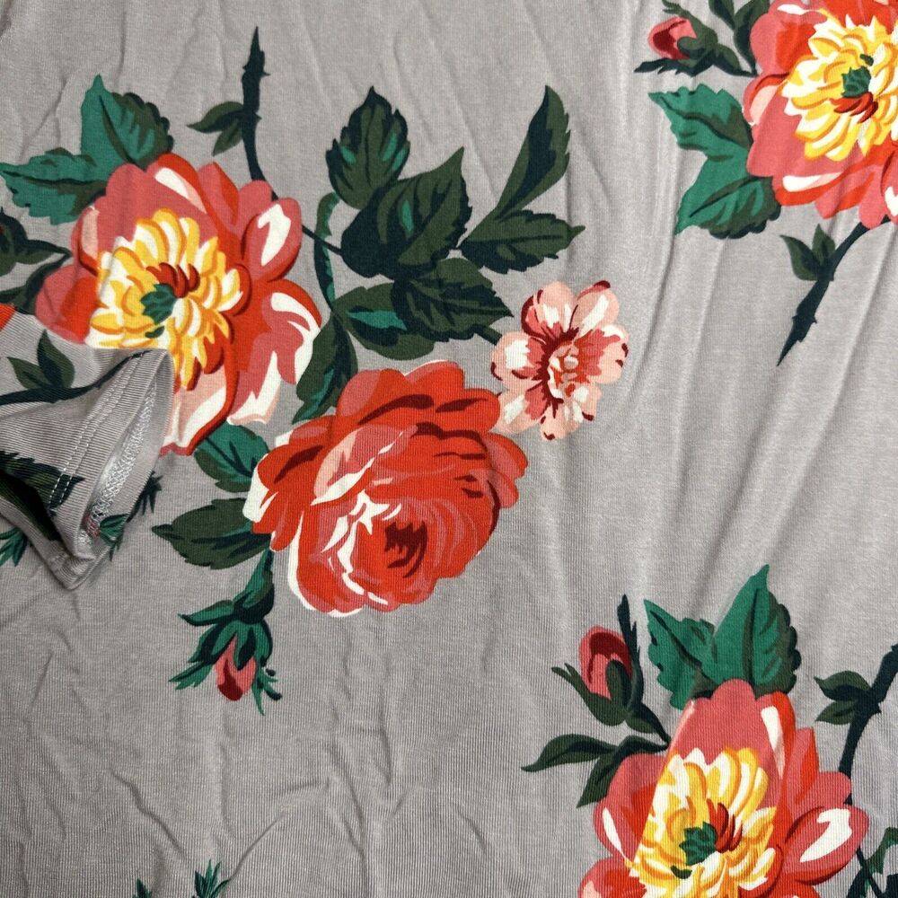 Matilda Jane dress women M Say I’m A Dreamer Gray Long Sleeve Floral - Picture 2 of 4